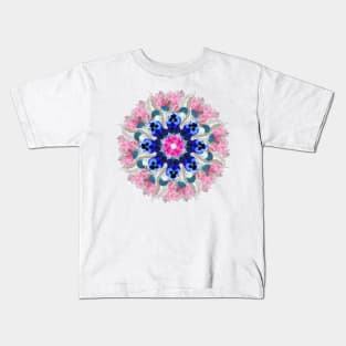 milky floral mandala Kids T-Shirt